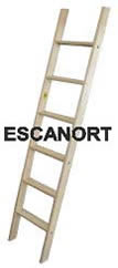 Escalera hoja madera escalón plano para entrepisos